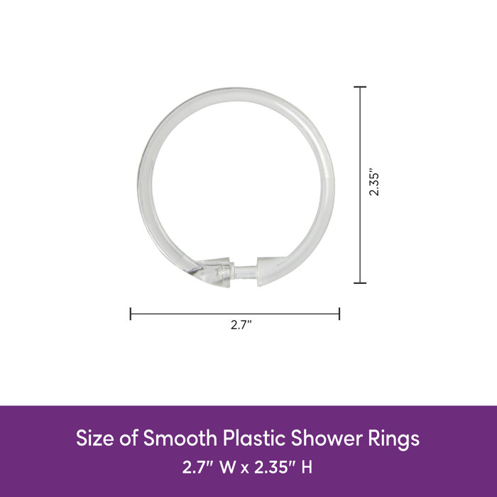 Wayfair Basics® Brune Round Plastic Shower Curtain Rings & Reviews